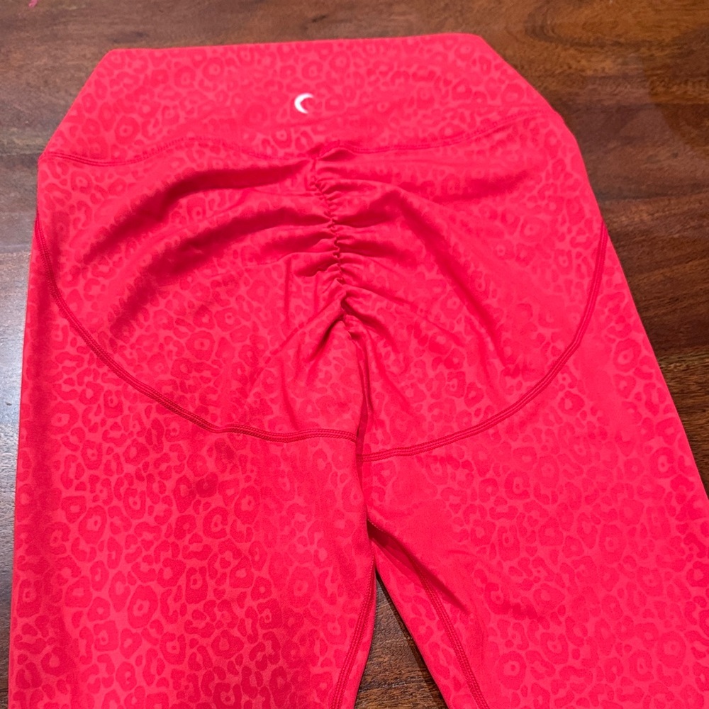 Zyia Red Leapord Scrunchy What light n tight hi-Rise size 12 - Picture 6 of 11